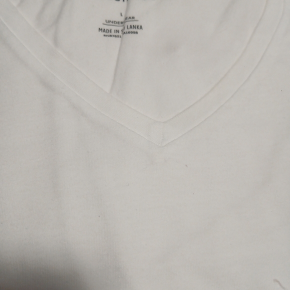 Lacoste Men's V-Neck White Undershirt - Picture 8 of 8